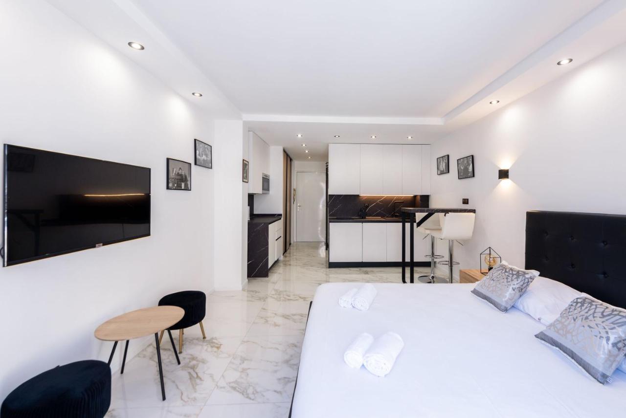 Large Studio - 50M Cannes Beach - Terrace Sea View 外观 照片