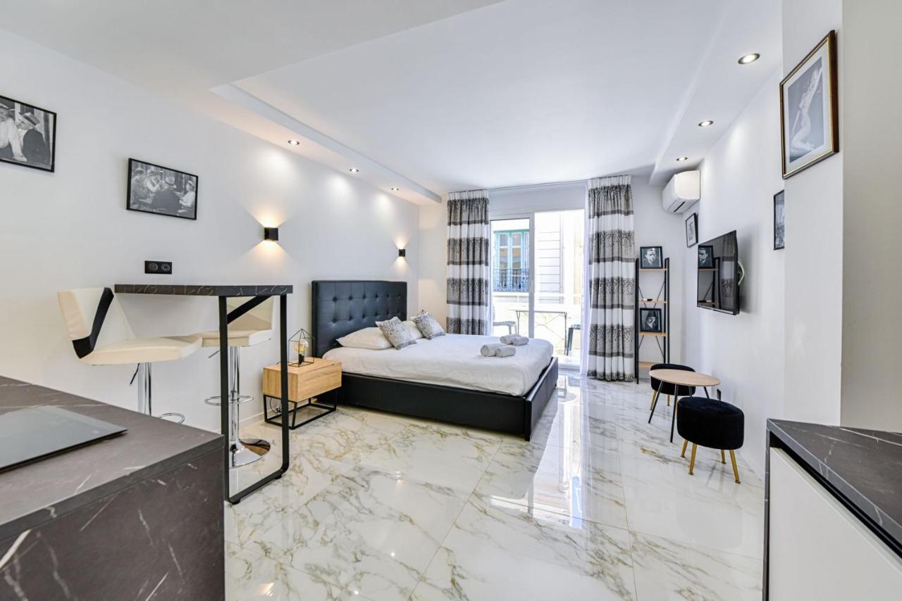 Large Studio - 50M Cannes Beach - Terrace Sea View 外观 照片